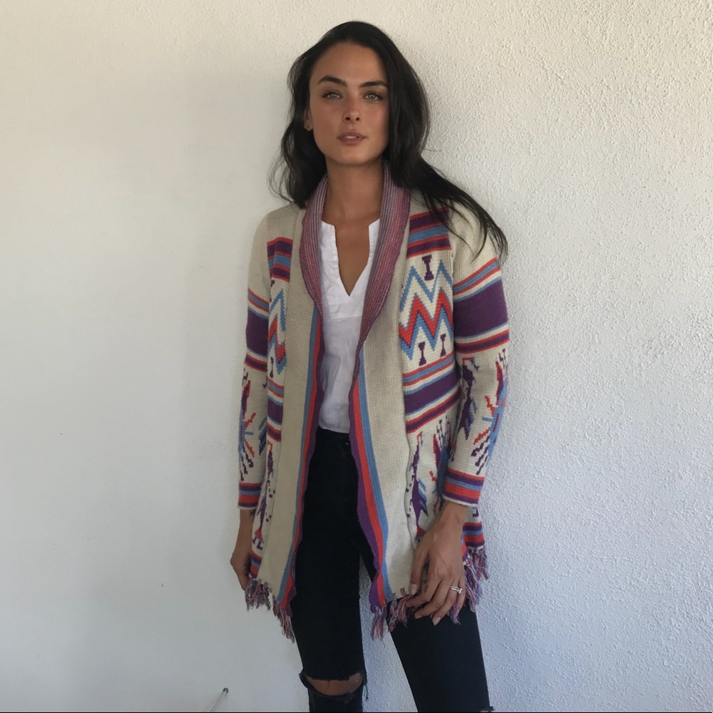 Tribal crochet cardigan